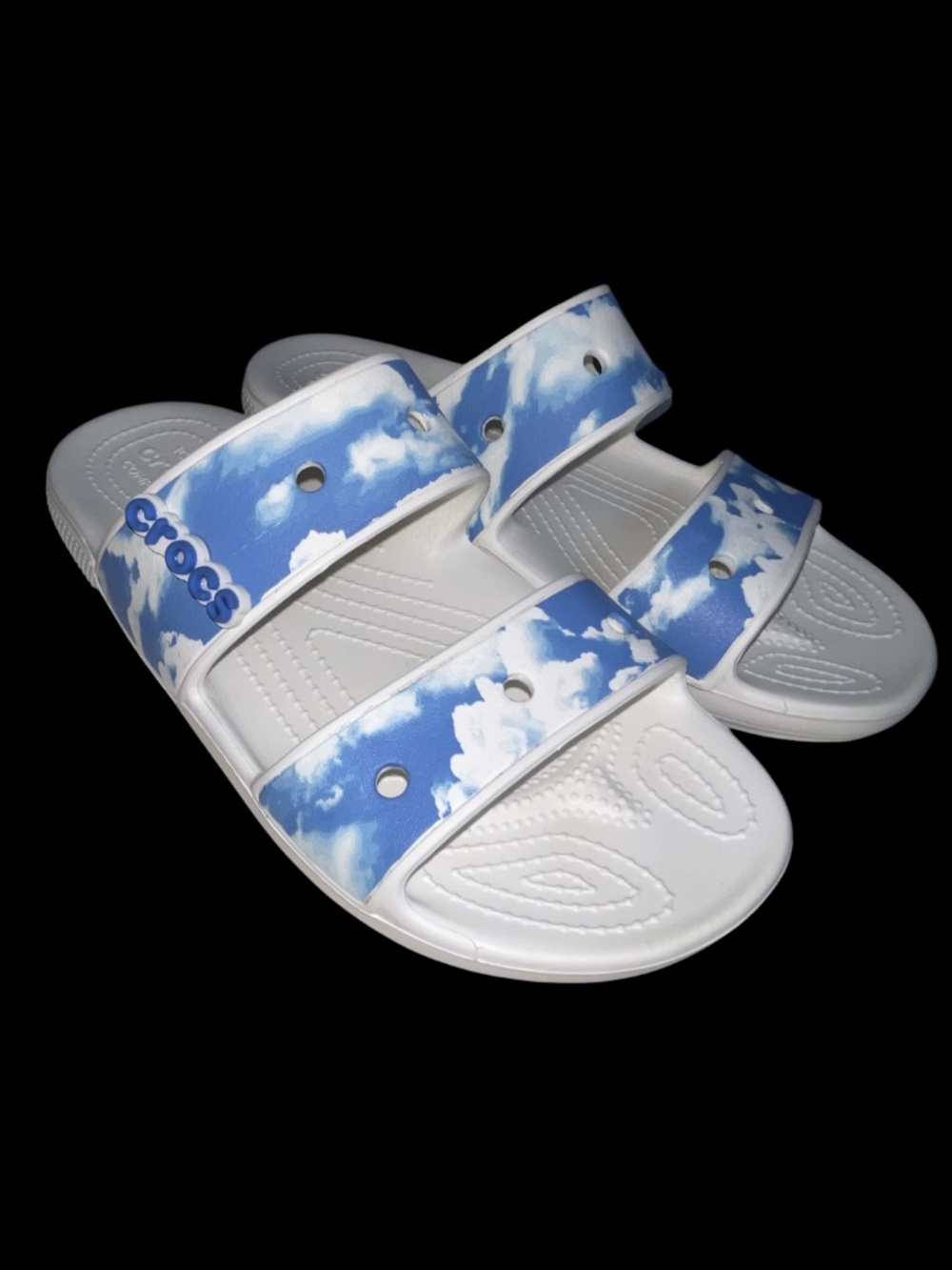 Crocs Classic Womens Sz 9 Mens 7 Shoes Blue Cloud Slip On Slide Sandals Shoes